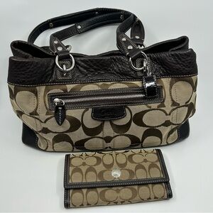Coach Vintage Penelope Signtature Satchel & Wallet